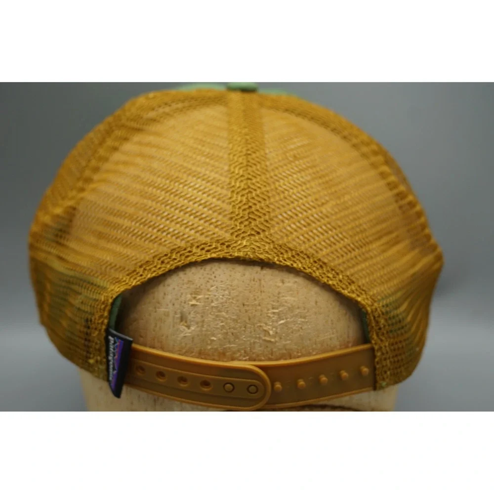 Patagonia Airfarer Cap Green Gold Mesh Trucker Hat Snapback